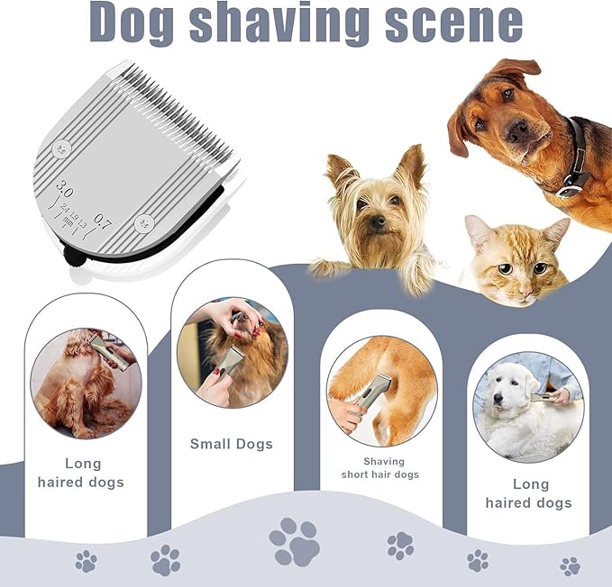 5 in 1 Blades Adjustable Dog Grooming Replacement Blades Compatible with Wahl Animal Clipper Arco, Bravura, Chromado, Creativa, Figura, and Motion Pet, Dog, and Horse (Silver/3PC)