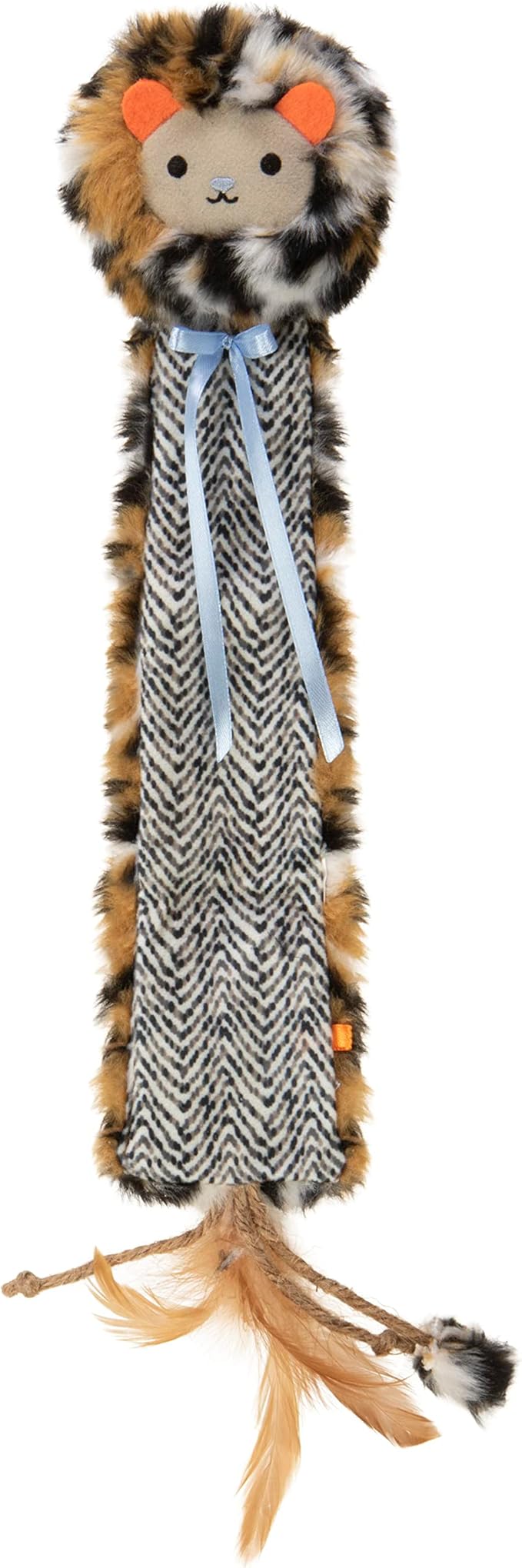 SmartyKat Instincts Looney Lion Heart Kicker Plush Electronic Sound Refillable Cat Toy w/HappyNip Tube (Catnip & Silvervine) - Multicolor, One Size