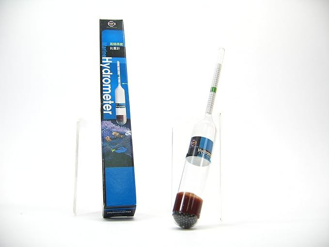 Aquarium Equip UP Glass Saltwater Hydrometer - Reef Soft Coral Salinity Marine Fish Shrimp sea