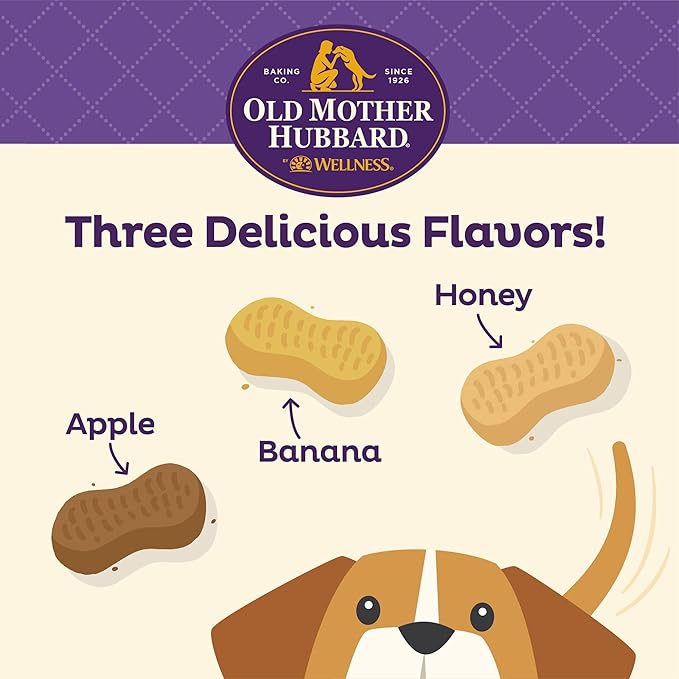 Old Mother Hubbard by Wellness P-Nutty Assorted Mix Natural Dog Treats, Crunchy Oven-Baked Biscuits, Ideal for Training, Small Size, 20 pound box