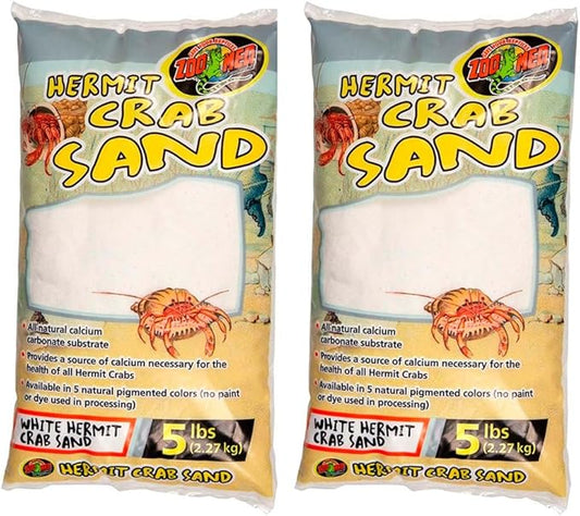 Zoo Med White Hermit Crab Sand 5 lbs - Pack of 2 (2 Items)