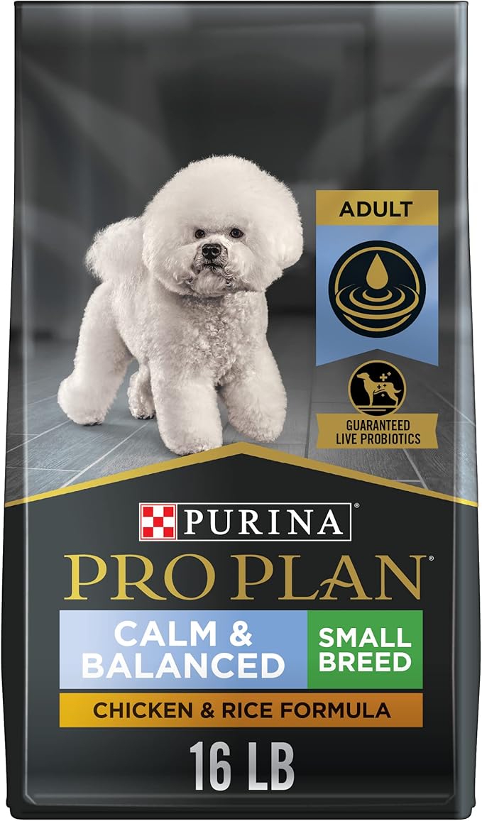 Purina Pro Plan Calm & Balanced Adult Small Breed Chicken & Rice Formula Dry Dog Food - 16 lb. Bag