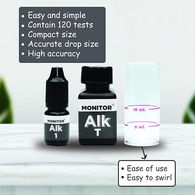 Generic Monitor Alkalinity Test KIT (120 Tests) - Monitor Aquarium & aquaculture Water Quality