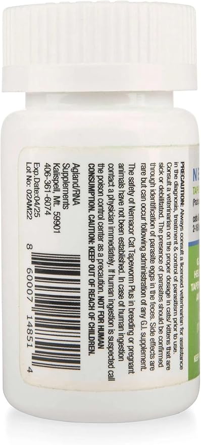 Cat Tapeworm Plus | Cats 2-16 lbs | Vanilla/Yeast | 5 Tablets