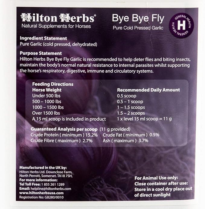 Hilton Herbs Bye Bye Fly Garlic Granules 4.4lb 4.4LB