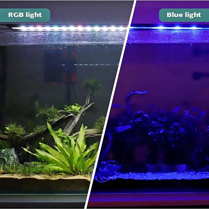 hygger 29W Full Spectrum Aquarium LED Light with 10 Levels Brightness, White Blue Red Green LEDs,6H8H12H Timer,RGB Light for 36~44IN Freshwater Fish Tank, Aquatic Plants Tropical Ornamental Fish