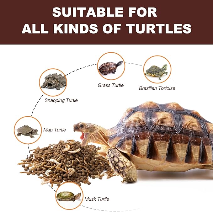 Aquatic Turtle Medley Treat Food - Turtle Nutri Stick Freeze Dried Shrimp Dried Mealworms for Turtles Newts Frogs (6 OZ)