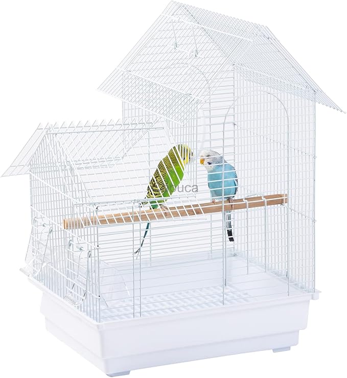 Small Bird Travel Cage - The Lightweight Small Birds Starter Kit with Birdcages and Accessories Great for Parakeets Lovebirds Parrotlets Finches Canaries