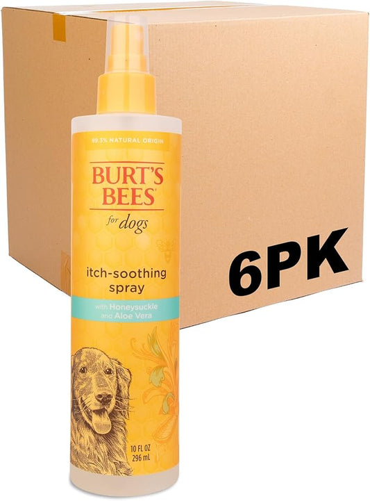 Burt's Bees for Pets Naturally Derived Itch Soothing Spray with Honeysuckle - Best Anti-Itch Spray for Dogs With Itchy Skin - Cruelty Free, Formulated without Sulfates and Parabens, 10 Fl Oz - 6 Pack