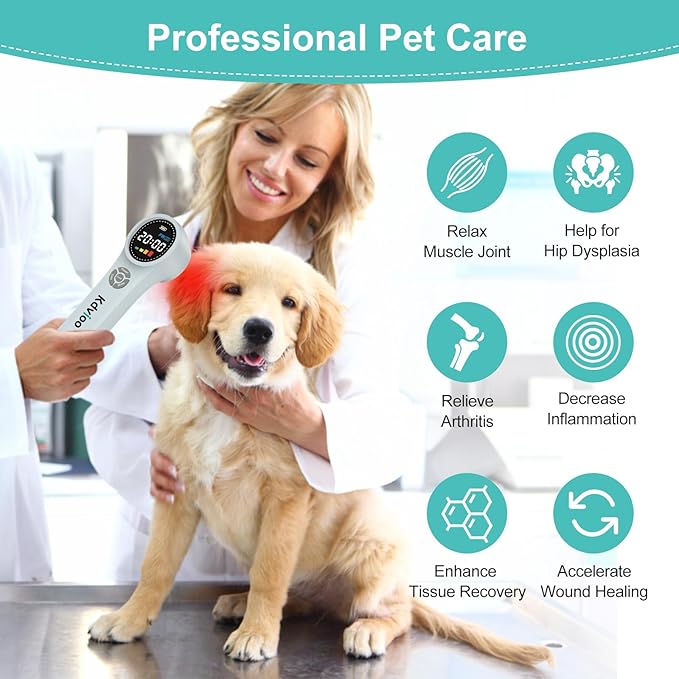 Cold Laser Therapy Device for Dogs,4x980nm+16x660nm+4x810nm Low Level Laser Therapy,Handheld Laser Therapy Device,Pet Laser Therapy for Dogs Cats Muscle & Joint Pain Relief,Reduce Inflammation