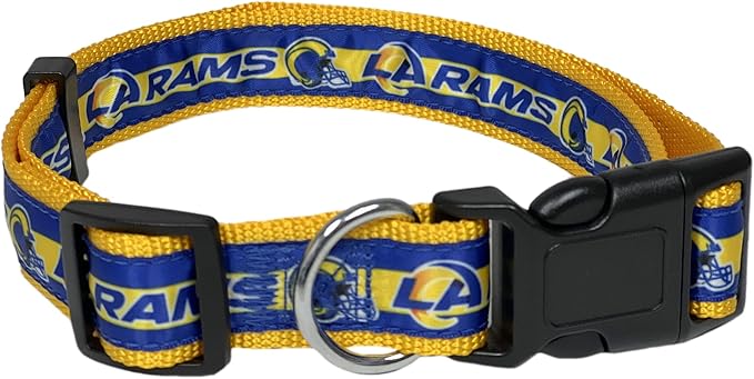 NFL PET Collar Los Angeles Rams Dog Collar, X-Large Football Team Collar for Dogs & Cats. A Shiny & Colorful Cat Collar & Dog Collar Licensed by The NFL