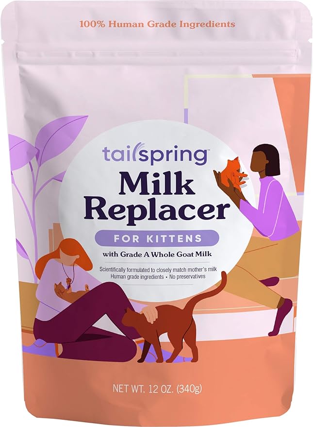 Milk Replacer for Kittens, Powdered, Made with Whole Goat Milk (12 Ounce (Pack of 1)