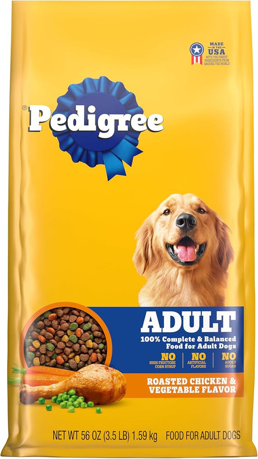 PEDIGREE Complete Nutrition Adult Dry Dog Food Roasted Chicken, Rice & Vegetable Flavor Dog Kibble, 3.5 lb. Bag