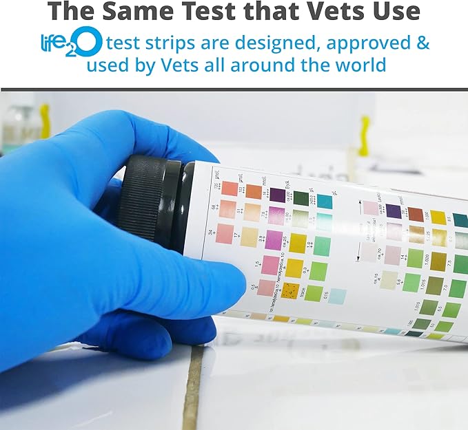 10-Parameter Cat & Dog Urine Test Strips 60ct, Cat & Dog UTI Test Kit, Diabetes Testing for Diabetic Pets, Urinalysis Reagent Strips: Glucose, Specific Gravity, pH, Ketone, Protein & More.