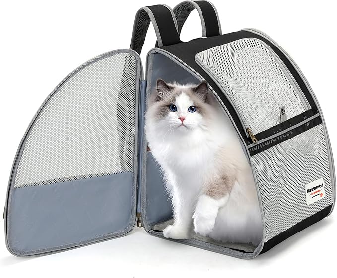 Montana West Cat Carrier Backpack for Small Medium Dog & Puppies with Breathable Mesh for Hiking Camping Backpack Travel Bag