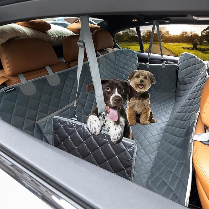 URPOWER Dog Seat Cover Car Seat Cover for Pets 100% Waterproof Pet Seat Cover Hammock 600D Heavy Duty Scratch Proof Nonslip Durable Soft Pet Back Seat Covers for Cars Trucks and SUVs
