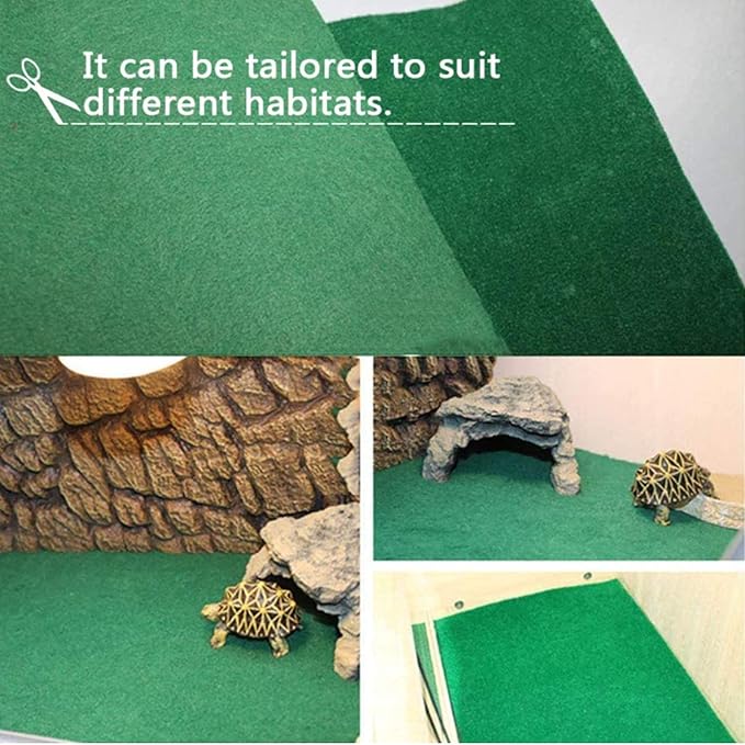 Tfwadmx Reptile Carpet Mat Pet Terrarium Liner Cage Mat Substrate Liner Bedding Tank Accessories Reptile Supplies for Terrarium Lizards Snakes Bearded Dragon Gecko Chamelon Turtles Iguana (39"X20")