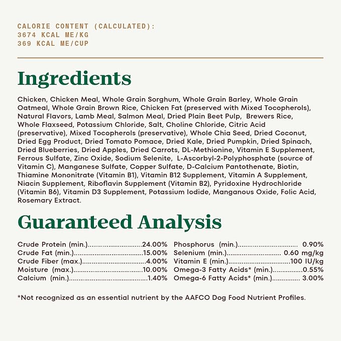 Nutro Ultra Adult Dry Dog Food with a Trio of Proteins from Chicken, Lamb and Salmon, 4 lb. Bag