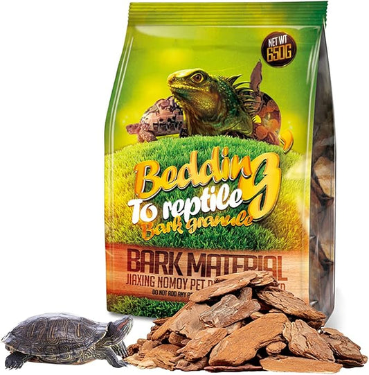 Hamiledyi Reptile Bark Bedding Tortoise Habitat Substrate Natural Terrarium Bark Wood Chips Tank Supplies for Snake Spiders Bearded Dragons Hermit Crabs Geckos