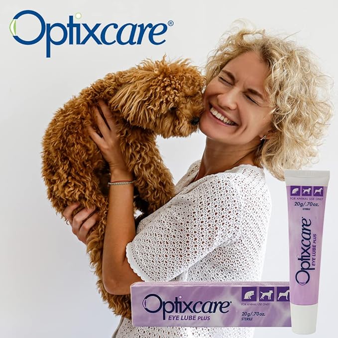 OptixCare Pet Eye Lube Plus + Hyaluron 20g for Dog Cat Horses