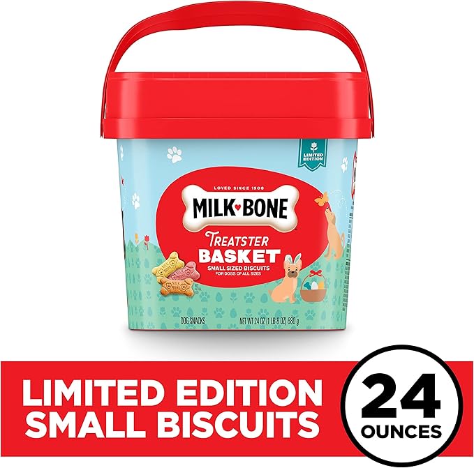 Milk-Bone Limited Edition Easter Treatster Basket Dog Treats, 24 Ounce Pail