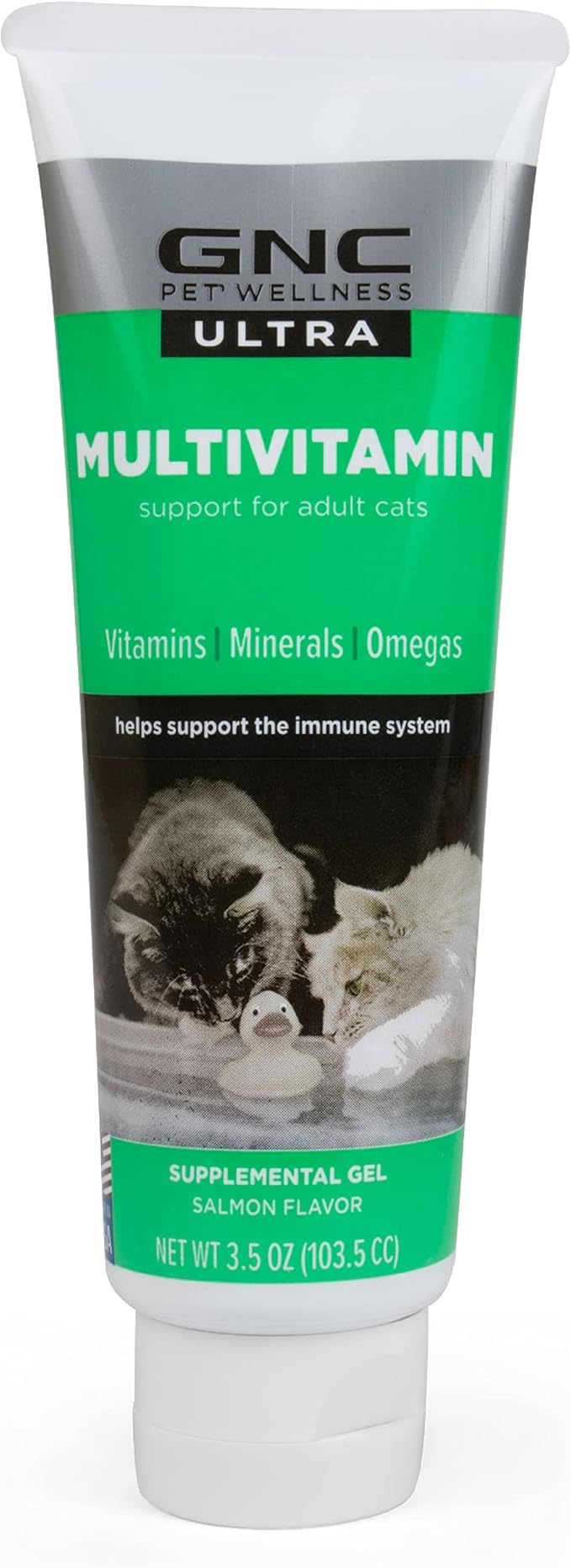 GNC Pets Ultra Multivitamin Gel/Paste, Cats, Salmon Flavor, 3.5-oz Tube | Multivitamin Supplement Gel for Cats Salmon Flavor | Cat Daily Supplement Salmon Flavor FF14379