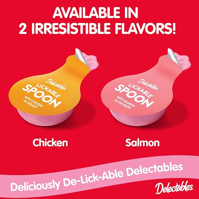 Hartz New Delectables Lickable Spoon Interactive Lickable Cat Treats for Quick & Easy Bonding, Chicken 32ct