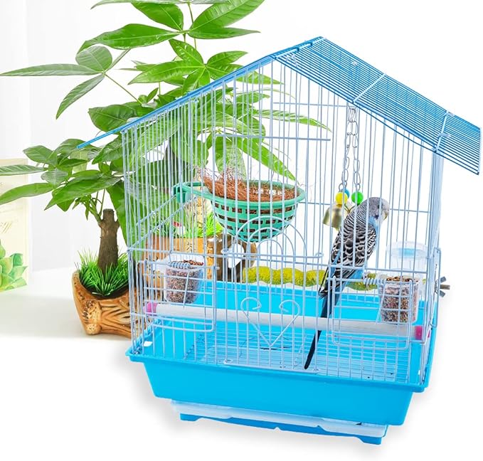 9 Pack Small Bird Food and Water Bowl Feeder, Parrot Convenient Hanging Container, Plastic Cage Sand Cup Feeding Dish