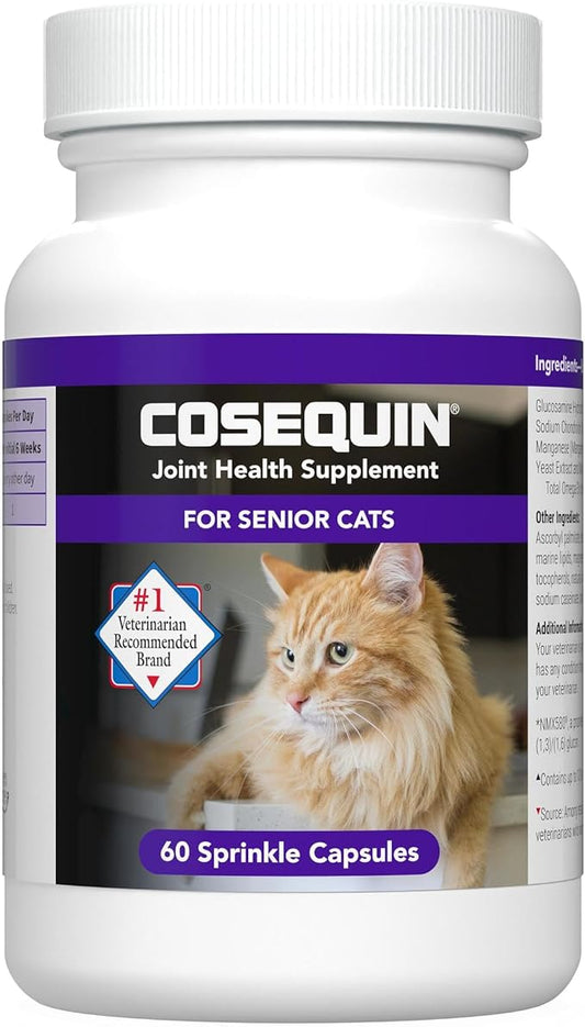 Nutramax Laboratories Cosequin Senior Joint Health Supplement for Cats, 60 Sprinkle Capsules