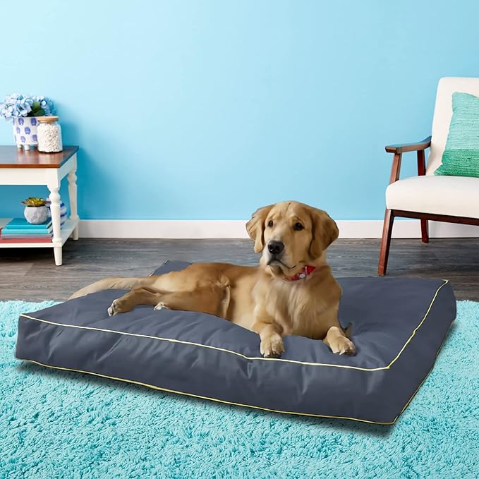 Dog Bed Cover 20Lx15Wx3H Inch.Waterproof Heavy Duty Durable Oxford Dog Bed Replacement Covers with Zipper.Washable Removable Pet Bed Mattress Protector Cover.Grey,Cover Only.