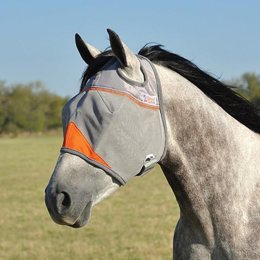 Cashel Crusader Horse Fly Mask for Charity, Orange, Arabian