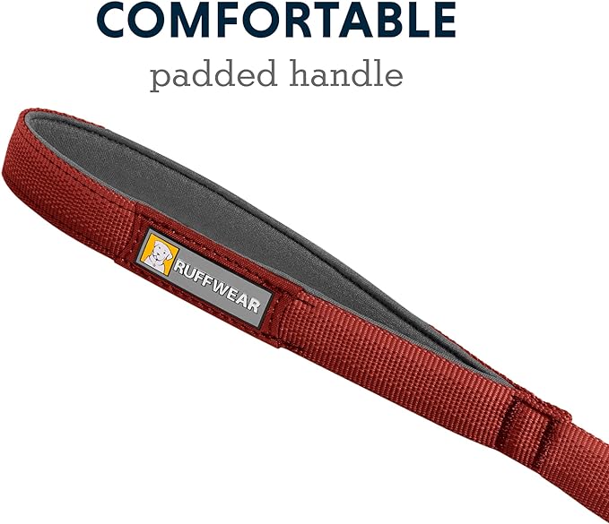 Ruffwear, Front Range Dog Leash, 5 ft Lead with Padded Handle for Everyday Walking, Red Clay