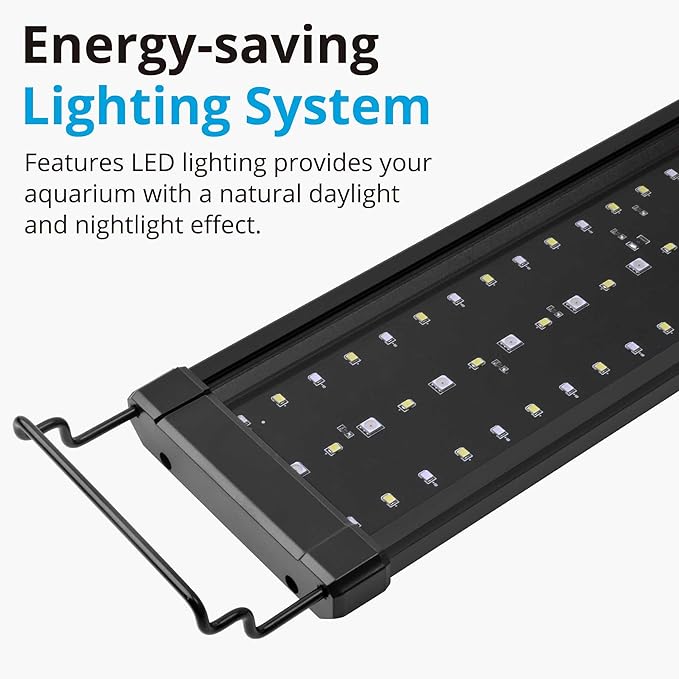 NICREW 24W Saltwater Aquarium Light, Marine LED Reef Light for Corals, Programmable Timer Controller, 24 to 30-Inch