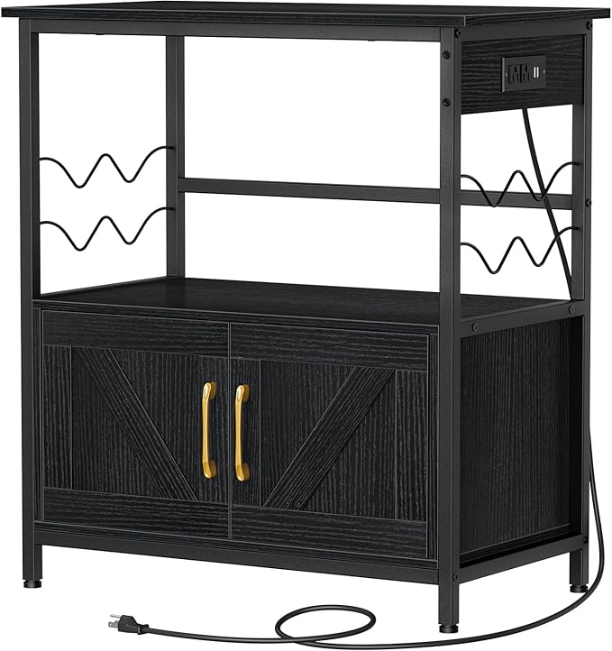 Snughome Aquarium Stand, Fish Tank Stand with Cabinet for Fish Tank Accessories Storage, Metal Fish Tank Stand 29.92" x 16.53" x 32.87", Black