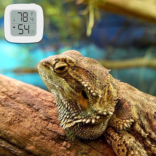 Reptile Tank Thermometer Reptile Tank Accessories Reptile Terrarium Thermometer Hygrometer for for Bearded Dragon, Jumping Spider, Leopard Gecko, Hermit Crab, Gecko, Ball Python, Lizard Aggforbl