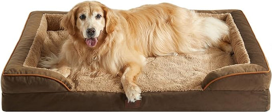 WNPETHOME Waterproof Dog Beds for Extra Large Dogs, Orthopedic XLarge Dog Bed with Sides, Big Dog Couch Bed with Washable Removable Cover, Pet Bed Sofa with Non-Slip Foam for Sleeping