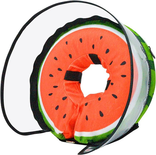 Dog Cone,Dog Surgery Collar,Dog Cones for Small Medium Large Dogs,Inflatable Cone for Dogs,Watermelon Dog Cone Collar, Does not Impede Vision Dog Recovery Collar