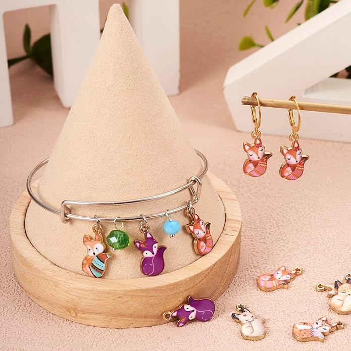 Enamel Animal Theme Charm Flower Cattle Head Cat Butterfly Fox Tortoise Charms Pendants for Earring Necklace Bracelet Keychain Jewelry Craft Making