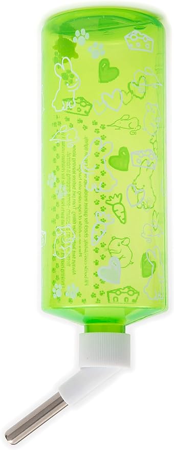 Lixit Standard Cage Water Bottles for Rabbits, Ferrets, Guinea Pigs, Hamsters, Rats, Mice and other Small Animal's (32 Ounce, Green)