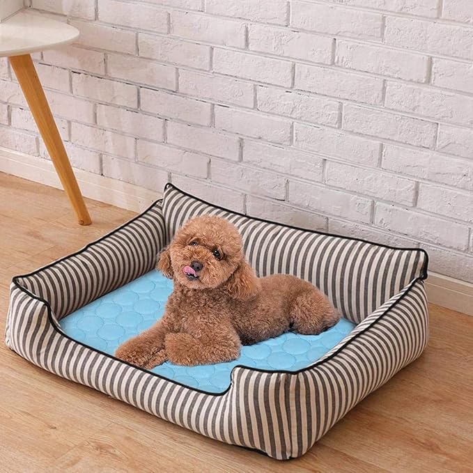 dgdgbaby Dog Cooling Mat Large Cooling Pad Summer Pet Bed for Dogs Cats Kennel Pad Breathable Pet Self Cooling Blanket Dog Crate Sleep Mat Machine Washable