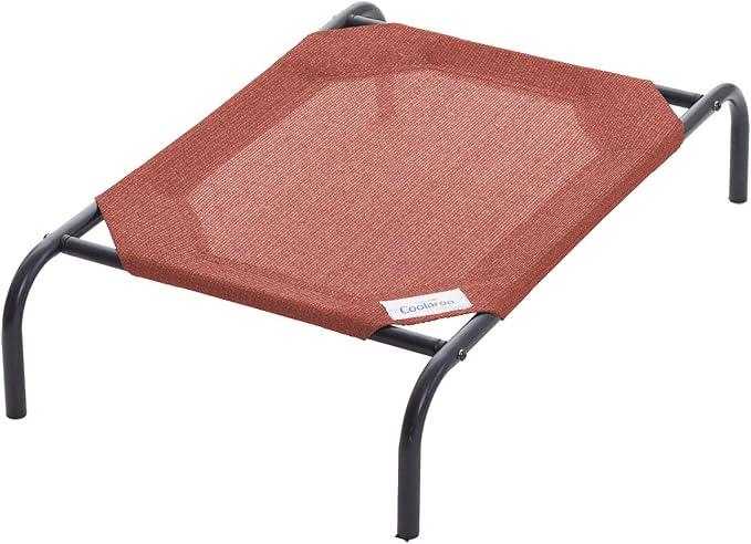 COOLAROO The Original Cooling Elevated Dog Bed, Indoor and Outdoor, Small, Terracotta
