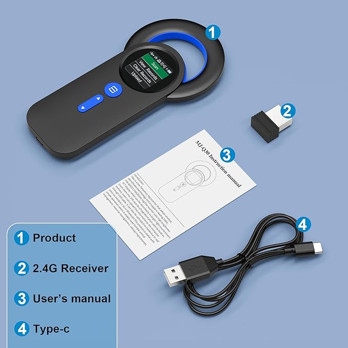 Symcode Bluetooth Pet Microchip Reader Wireless RFID Animal Chip ID Reader Scanner Animal ID Tag Handheld Scanner Animal Tag Reader EMID FDX-B(ISO11784/11785) 134.2KHz/125KHz