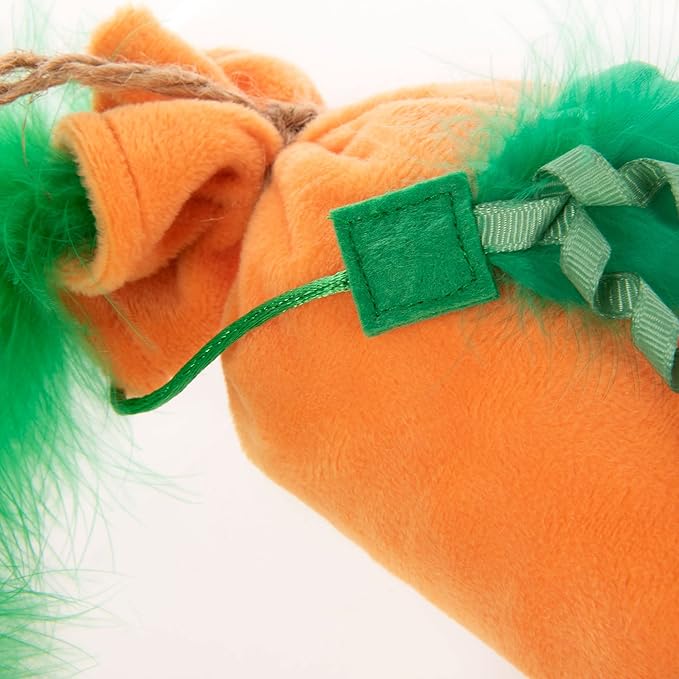 SmartyKat Kolossal Karrot Crinkle Kicker Catnip Cat Toy - Orange, Jumbo