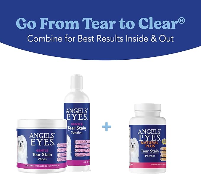 ANGELS' EYES NATURAL PLUS Tear Stain Prevention Beef Powder for Dogs | All Breeds | No Wheat No Corn | Daily Support for Eye Health | Proprietary Formula |Limited Ingredients | Net Content 75g