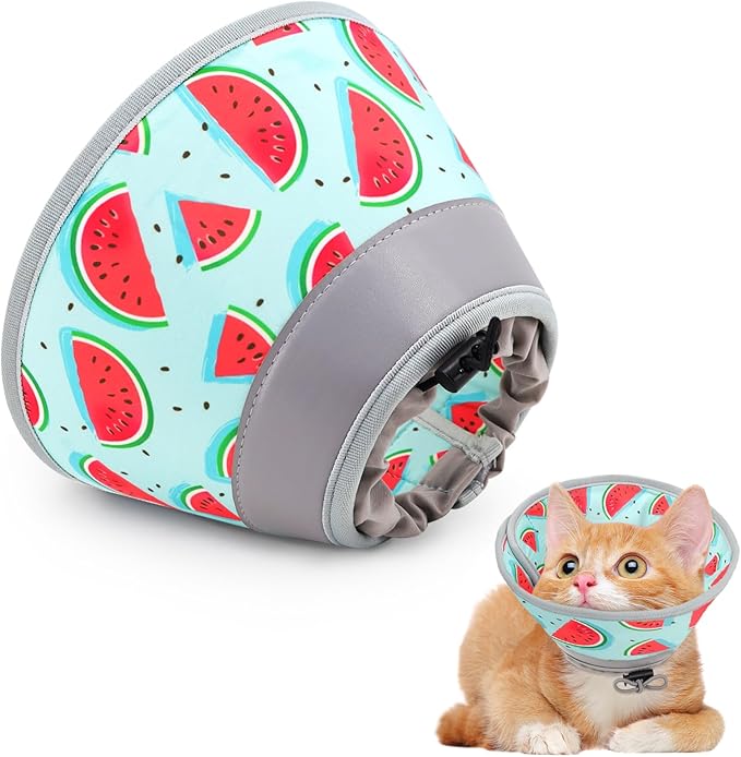 Cat Cone Collar Soft, Comfortable Cat Recovery Collar Pet Cone for Small Large Cats, Lightweight Elizabethan Collar for Cats Kittens After Surgery Prevent from Licking Wounds, Light Blue, S