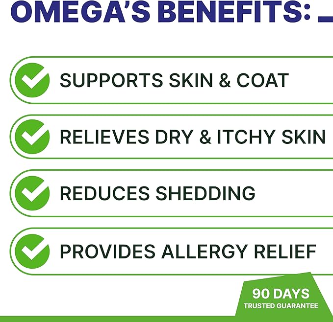 Omega 3 for Dogs - for Dry Itchy Skin - Fish Oil Chews - Skin & Coat Supplement - Itch Relief, Allergy, Anti Shedding, Hot Spots Treatment - w/EPA & DHA - Vitamins - Made in USA - Bacon - 240 Treats