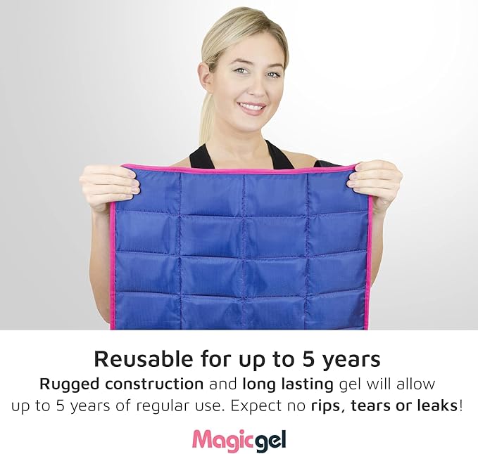 Horse Ice Pack - Cooling Leg Wraps for Hock, Ankle, Knee, Legs, Boots, and Hooves. (Twin Ice Boot, by Magic Gel)