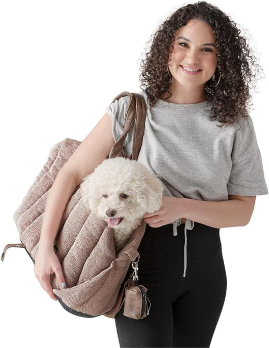 Dog Car Seat & Dog Purse Carrier for Small Dogs and Cats, 3 in 1 Multipurpose Design- Perfect for Traveling- Pet Purse, Holds up to 25 Pounds-Machine Washable