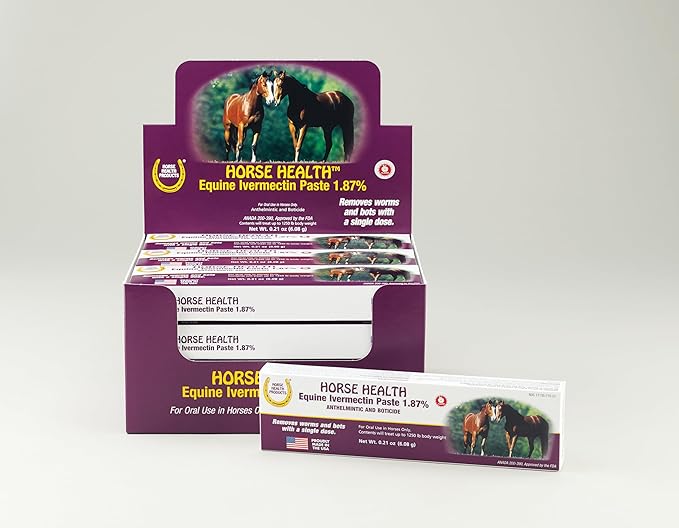 Horse Health (ivermectin paste) 1.87%, Equine Dewormer, up to 1,250 lbs 0.21 Ounces