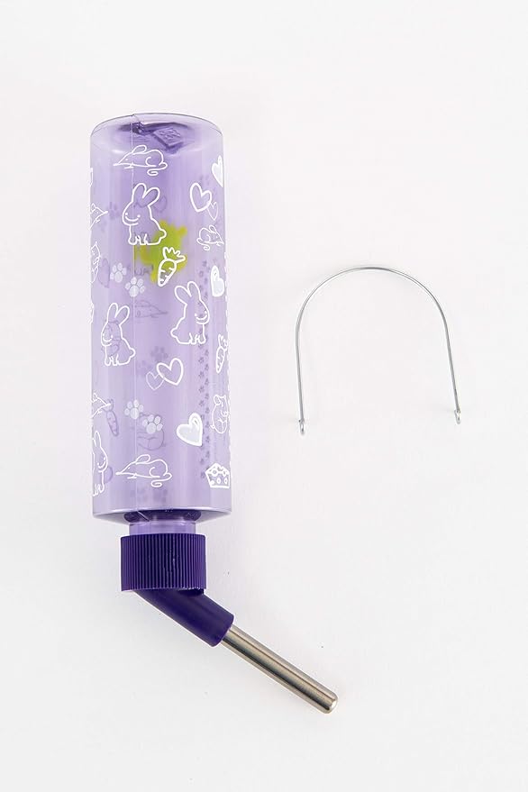 Lixit Standard Cage Water Bottles for Rabbits, Ferrets, Guinea Pigs, Hamsters, Rats, Mice and other Small Animal's (8 Ounce, Purple)